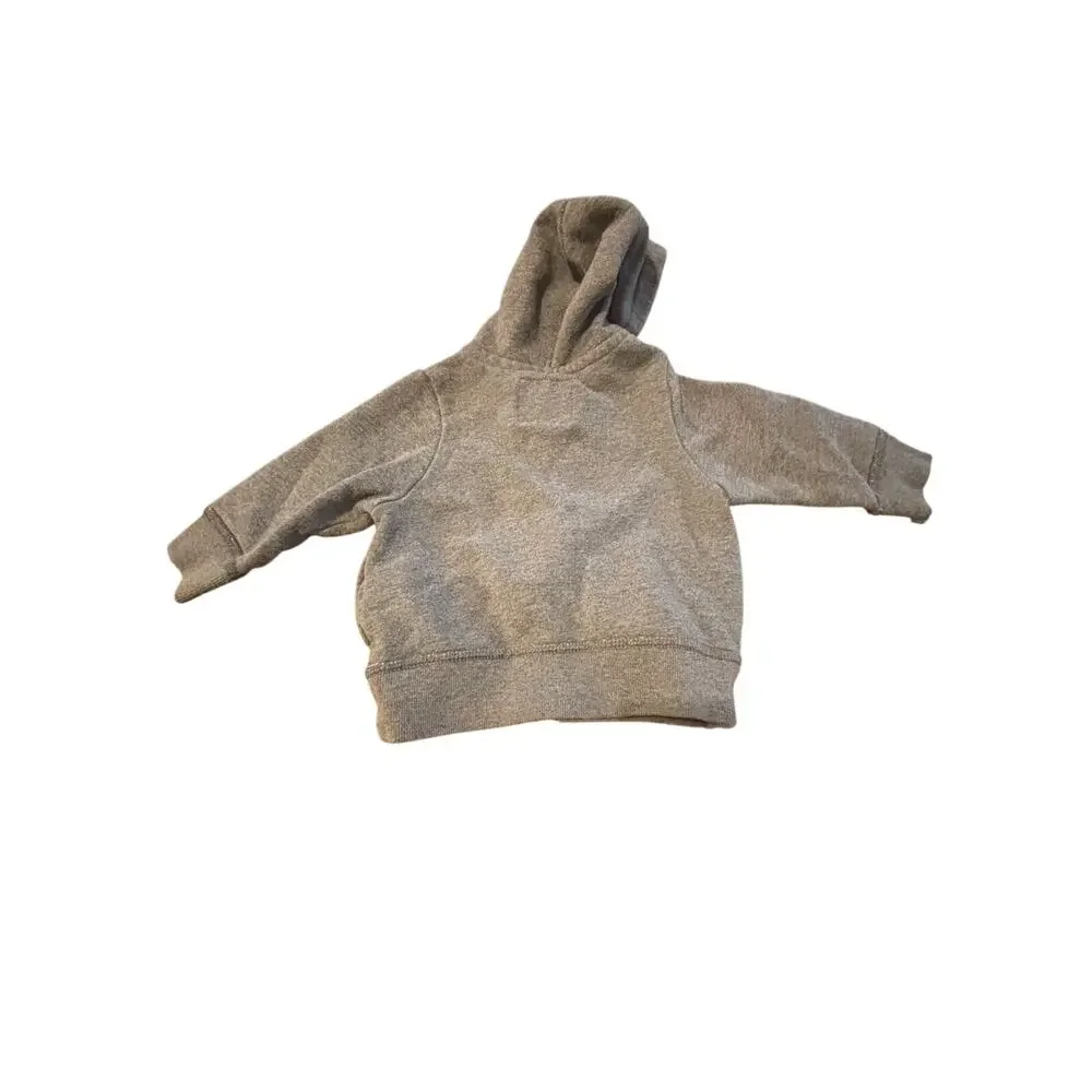 Awesome Kids Rock N Roll Heather Gray Zip-Up Hoodie 12 Months